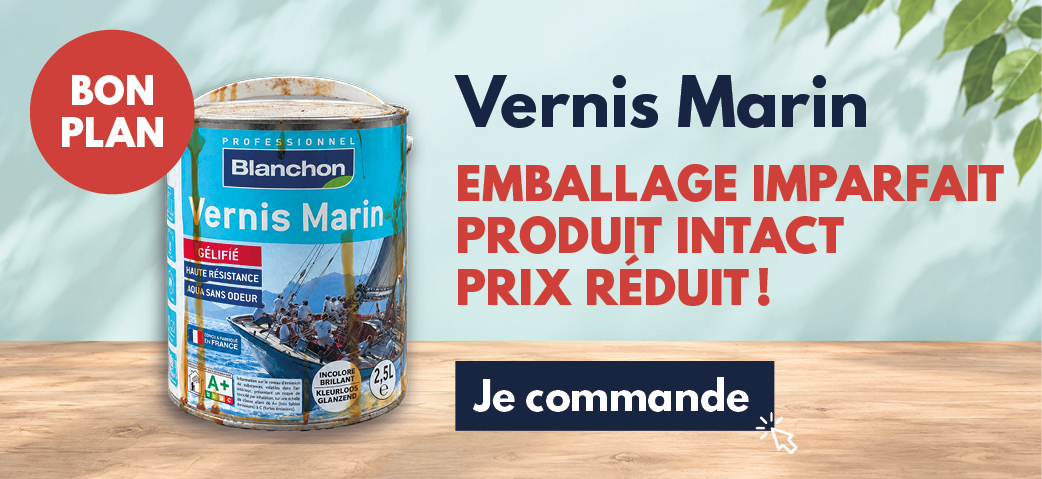 Vernis Marin Incolore Brillant Blanchon- Emballage imparfait