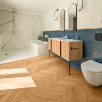 Parquet Chêne Massif Point de Hongrie Vernis Naturel 13mm x 85mm<br />
