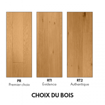 PARQUET CH&Ecirc;NE MASSIF Point de Hongrie - Huil&eacute; NATUREL - 600mm longueur