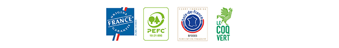 DESCHAUMES, L'UNIQUE FABRICANT DE PRODUITS BOIS FRAN�AIS LABELLIS�S � 100% ORIGINE FRANCE GARANTIE.<br />
