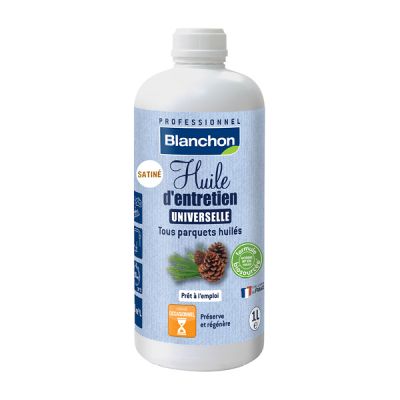 Huile d\'entretien parquet universelle SATINEE biosourc�e Blanchon 1L