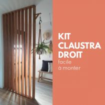 Kit Claustra Ch&ecirc;ne Massif - Lames droites - Sur-mesure