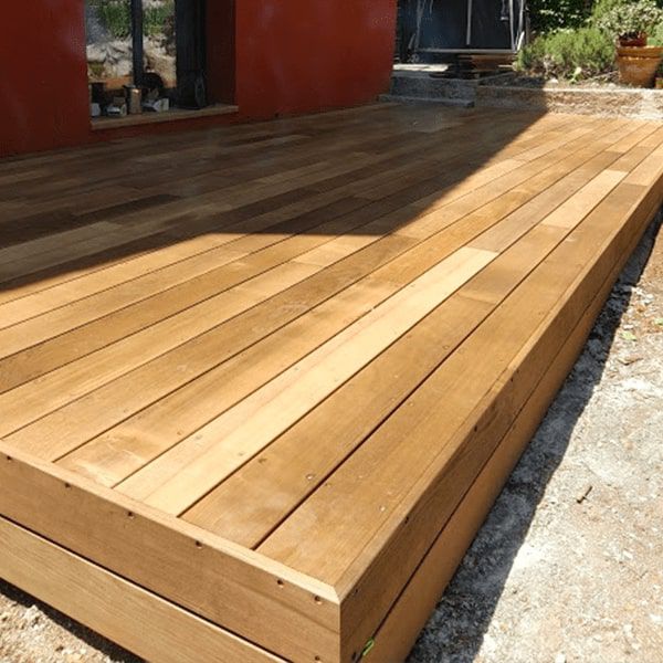 Lame de Terrasse Bois Massif Frêne Thermo Chauffé 90 x Ep 21mm