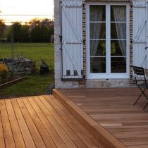 LAME DE TERRASSE thermo chauffé   Peuplier 140x21mm