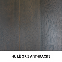 Naofloor Parquet Ch&ecirc;ne Massif Huil&eacute; Gris Anthracite