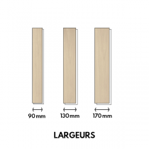 Naofloor Parquet Ch&ecirc;ne Massif Verni Blanc de Lin