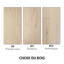 Naofloor Parquet Ch&ecirc;ne Massif Verni Blanc de Lin