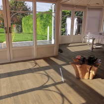 Naofloor Parquet Ch&ecirc;ne Massif Verni Gris Bistrot