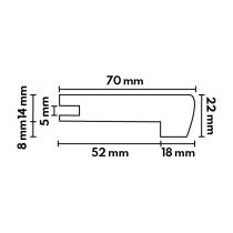 Nez de marche chêne massif pour parquet 14mm