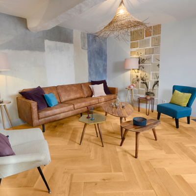 Parquet B�tons Rompus Ch�ne Massif Huil� Naturel 