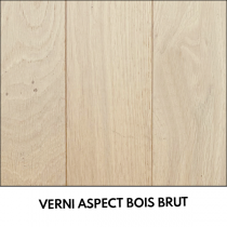 Parquet B&acirc;tons Rompus Ch&ecirc;ne Massif Vernis Aspect Bois Brut