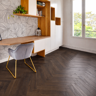 Parquet B�tons Rompus Ch�ne Massif Vernis Havane