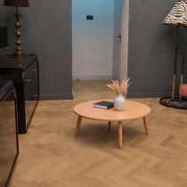 Parquet B&acirc;tons Rompus Ch&ecirc;ne Massif Vernis Naturel