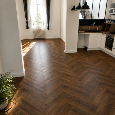 Parquet B�tons Rompus Ch�ne Massif Vernis Noyer