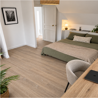 PARQUET CH�NE MASSIF \ Cher Wood\  huil� Blanchi