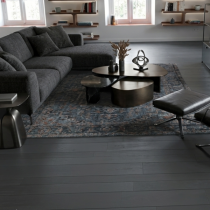 Parquet ch&ecirc;ne massif &agrave; la Fran&ccedil;aise Huil&eacute; Gris Anthracite