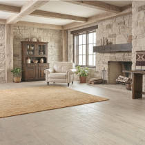 PARQUET CH�NE MASSIF ASPECT SCIE Blanchi