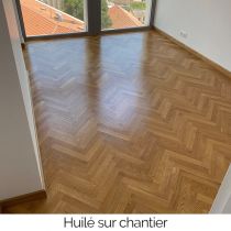 PARQUET CHÊNE MASSIF Bâtons rompus Brut 10mm d\'épaisseur