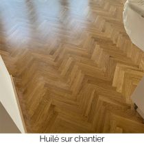 PARQUET CHÊNE MASSIF Bâtons rompus Brut 10mm d\'épaisseur