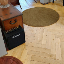 Parquet Ch&ecirc;ne Massif B&acirc;tons Rompus Vernis Naturel. EP. 13mm