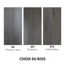 PARQUET CH&Ecirc;NE MASSIF Huil&eacute; Gris Anthracite