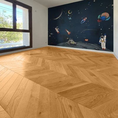 PARQUET CH�NE MASSIF Point de Hongrie - Huil� NATUREL - 600mm longueur