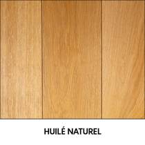 PARQUET CH&Ecirc;NE MASSIF Point de Hongrie - Huil&eacute; NATUREL - 600mm longueur