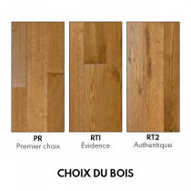 PARQUET CH&Ecirc;NE MASSIF Point de Hongrie - Huil&eacute; TH&Eacute; - 600mm longueur