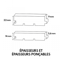 PARQUET CH&Ecirc;NE MASSIF Point de Hongrie - Verni Aspect BOIS BRUT - 600mm longueur