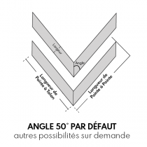 PARQUET CH&Ecirc;NE MASSIF Point de Hongrie - Verni Aspect BOIS BRUT - 600mm longueur