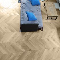 Parquet Chêne Massif Point de Hongrie - Verni Aspect Bois Brut 16mm x 90mm Long. 600mm RT1