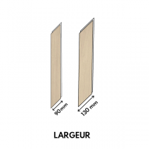PARQUET CH&Ecirc;NE MASSIF Point de Hongrie - Verni BLANC DE LIN - 600mm longueur
