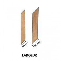 PARQUET CH&Ecirc;NE MASSIF Point de Hongrie - Verni NATUREL - 600mm longueur