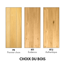 PARQUET CH&Ecirc;NE MASSIF Point de Hongrie - Verni NATUREL - 600mm longueur