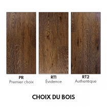 PARQUET CH&Ecirc;NE MASSIF Point de Hongrie - Verni NOYER - 600mm longueur