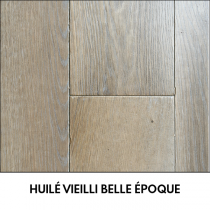 PARQUET CH&Ecirc;NE MASSIF Point de Hongrie - Vieilli Century Huil&eacute; Belle &Eacute;poque - 600mm longueur