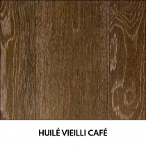 PARQUET CH&Ecirc;NE MASSIF Point de Hongrie - Vieilli Century Huil&eacute; Caf&eacute; - 600mm longueur