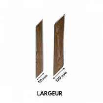 PARQUET CH&Ecirc;NE MASSIF Point de Hongrie - Vieilli Century Huil&eacute; Caf&eacute; - 600mm longueur