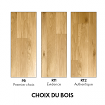 PARQUET CH&Ecirc;NE MASSIF Point de Hongrie - Vieilli History Huil&eacute; NATUREL - 600mm longueur