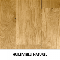 PARQUET CH&Ecirc;NE MASSIF Point de Hongrie - Vieilli History Huil&eacute; NATUREL - 600mm longueur