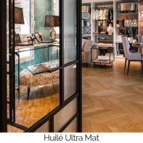 PARQUET CH&Ecirc;NE MASSIF Point de Hongrie 90mm de large Brut