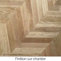 PARQUET CH&Ecirc;NE MASSIF Point de Hongrie 90mm de large Brut