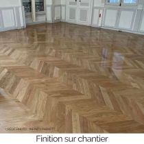 PARQUET CH&Ecirc;NE MASSIF Point de Hongrie 90mm de large Brut