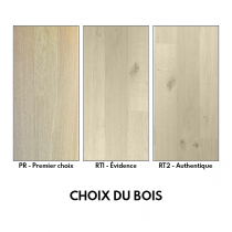 Parquet Ch&ecirc;ne Massif Point de Hongrie Brut Longueur 600 mm