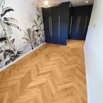 Parquet Ch&ecirc;ne Massif Point de Hongrie Huil&eacute; Naturel 13mm x 85mm RT1