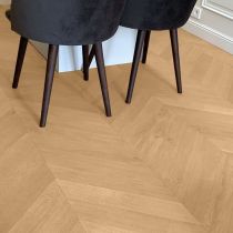 Parquet Ch&ecirc;ne Massif Point de Hongrie Vernis Naturel 13mm