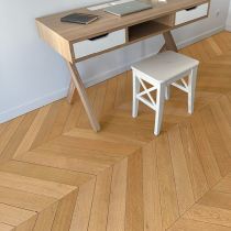 Parquet Chêne Massif Point de Hongrie Vernis Naturel 13mm x 85mm