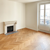 Parquet Ch&ecirc;ne Massif Point de Hongrie Vernis Naturel 14mm