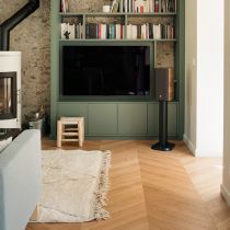 Parquet Ch&ecirc;ne Massif Point de Hongrie Vernis Naturel 14mm x 70mm