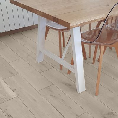 Parquet Ch�ne Massif Verni Blanc de Lin